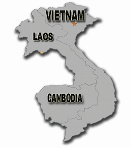 Indochina Map, Vietnam Cambodia Laos